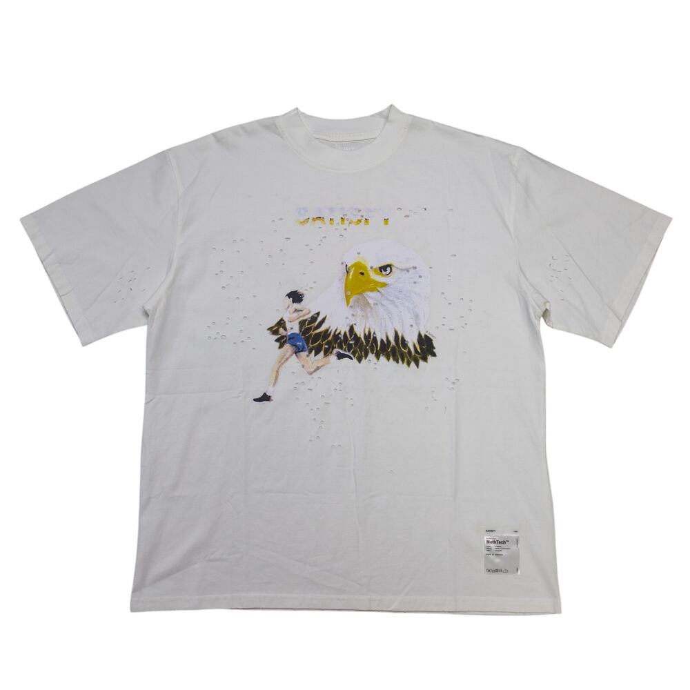 SATISFY Mothtech Eagle T-Shirt 'Off White' Size M